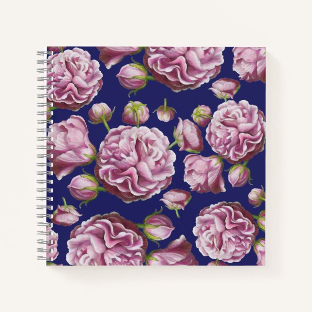 Camellia Rose Garden Flowers Notebook (Front)
