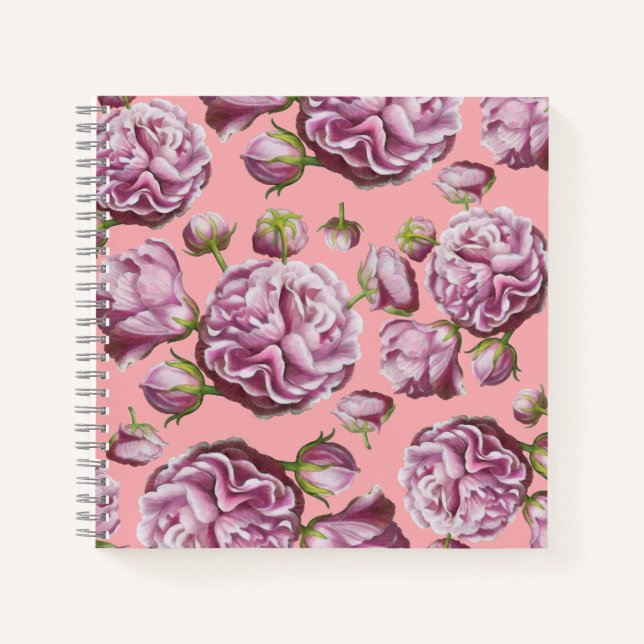 Camellia Rose Garden Flowers Notebook (Front)
