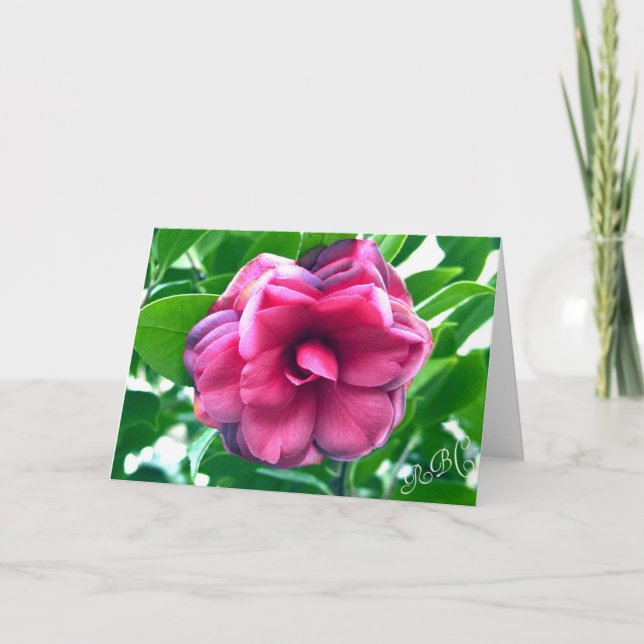 Camellia Stationary Correspondence Card (Front)
