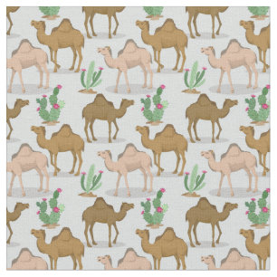 Camels and Cactus Fabric