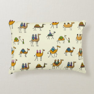 Camels Caravan Decorative Seamless Pattern Cushion