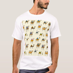Camels Caravan Decorative Seamless Pattern T-Shirt