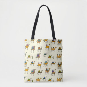 Camels Caravan Decorative Seamless Pattern Tote Bag
