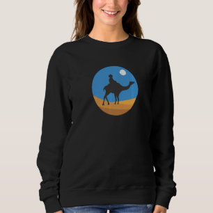 camels desert arabia dromedary dromedaries one hum sweatshirt