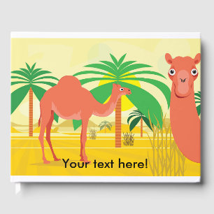 Camels illustration guest book