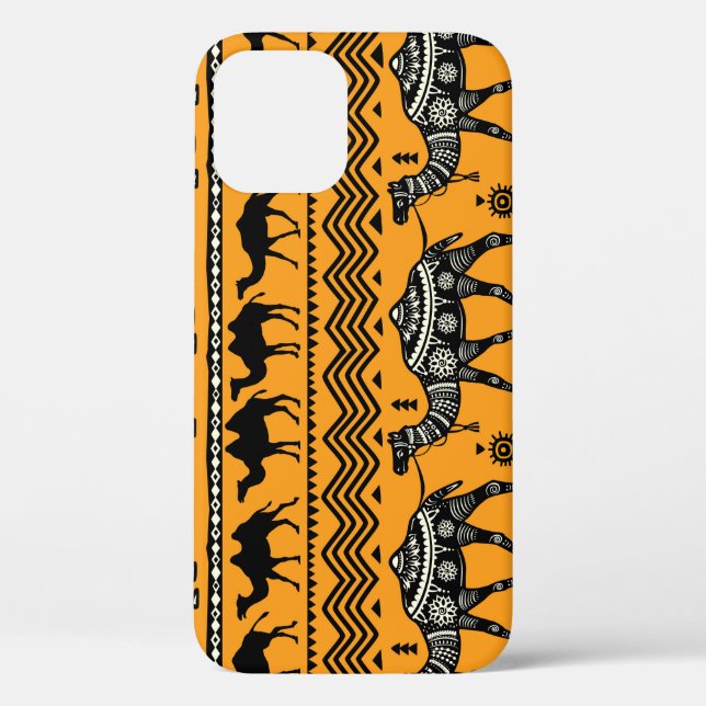 Camels Illustration Seamless Pattern Design. Case-Mate iPhone Case (Back)