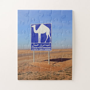 Camels sign, Tunisia 30-pc Jigsaw Puzzle