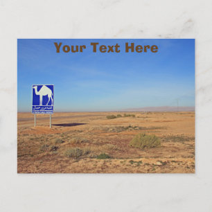 Camels sign, Tunisia customisable Postcard