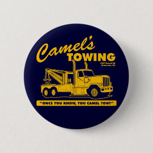 camel's towing company 6 cm round badge