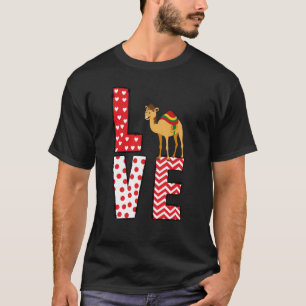 Camels Valentines Day Love Valentine Cute Hearts T-Shirt