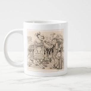 Camels Walking Dressed In Costume Large Coffee Mug