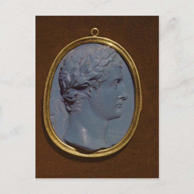 Cameo bearing the profile of Tiberius Postcard (Front)
