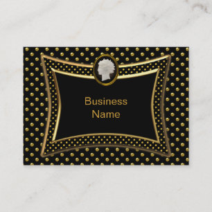 Cameo Black Gold Spot Elegant Business Card