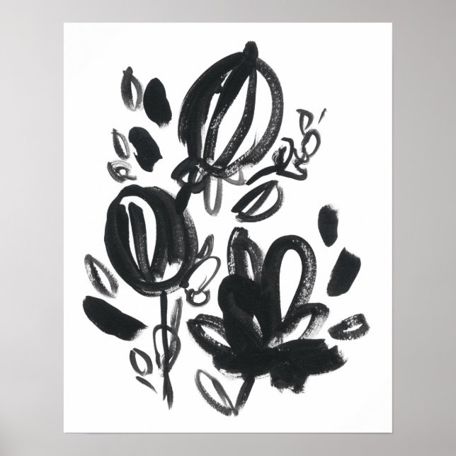 Cameo Bloom - Black and White Poster (Front)