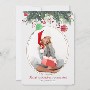 Cameo Christmas Photo Card