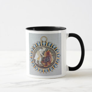 Cameo depicting Emperor Shah Jahan killing lion Mug