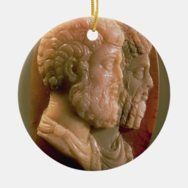 Cameo depicting Marcus Aurelius (121-180) and Luci Ceramic Ornament (Front)