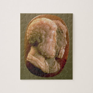 Cameo depicting Marcus Aurelius (121-180) and Luci Jigsaw Puzzle