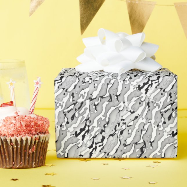 Cameo long light grey design wrapping paper (Birthday Party)