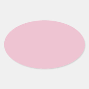 Cameo Pink Durable Colour Matched Oval Sticker