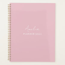 Cameo pink elegant custom planner