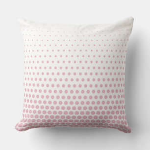 Cameo Pink Polka Dot Modern White Cushion