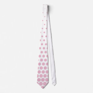 Cameo Pink Polka Dot Modern White Tie