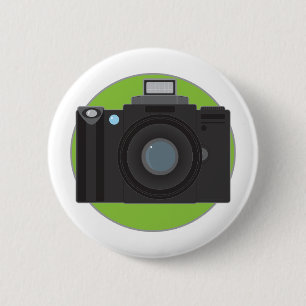 Camera 6 Cm Round Badge
