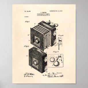 Camera Apparatus 1887 Patent Art - Old Peper Poster