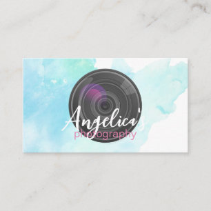 Camera Artistic Creative Watercolor Business Card