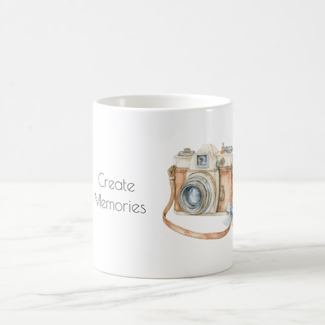 Camera Blue Bow Coffee Mug (Center)