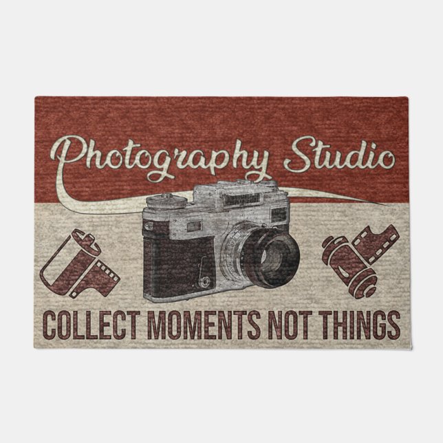 Camera Doormat, Custom Welcome, Photographer Mat (Front)