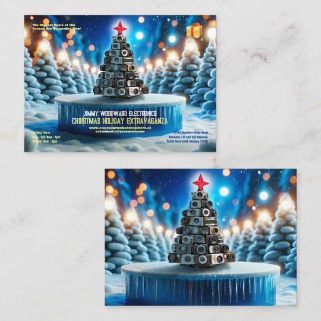Camera Electronic Christmas Sale Business Card (Front/Back)
