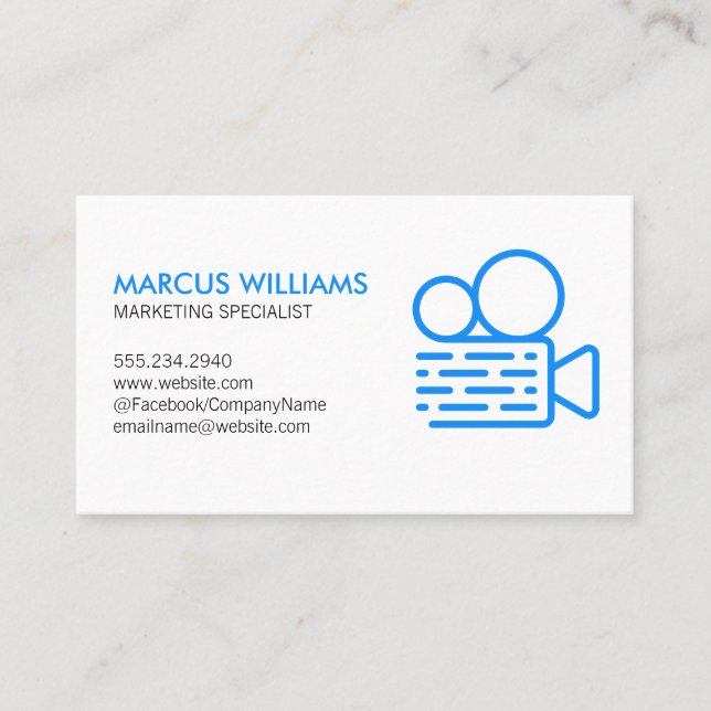 Camera Film Logo | Marketing Business Card (Front)