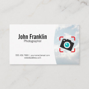 Camera Icon   Clouds Business Card