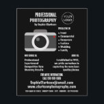 Camera Icon, Photographer, Photography Hire Flyer<br><div class="desc">Camera Icon,  Photographer,  Photography Hire Advertising Flyers By The Business Card Store.</div>