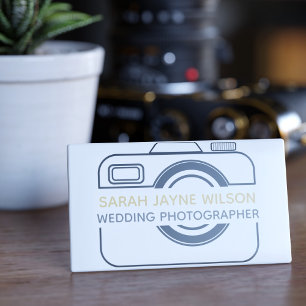 Camera Icon Wedding Photographer Name Tag