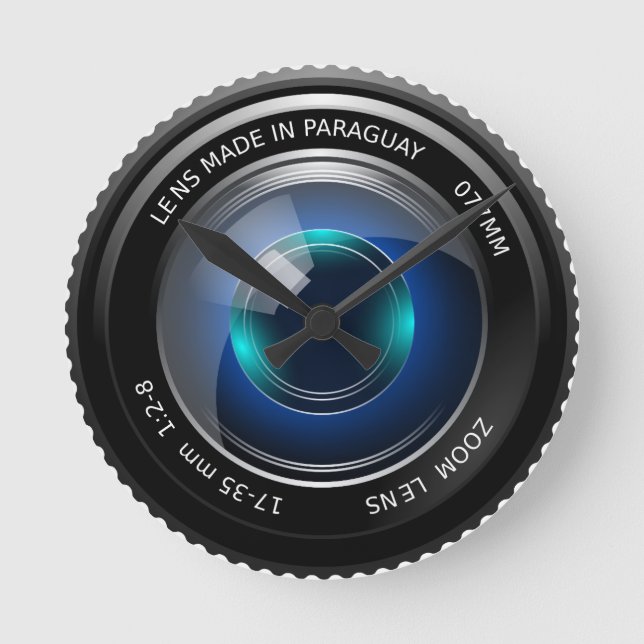 Camera Image Round Wall Clock (Front)