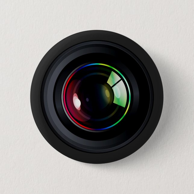 CAMERA LENS 6 CM ROUND BADGE (Front)