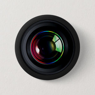 CAMERA LENS 6 CM ROUND BADGE