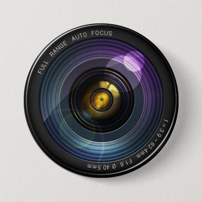 Camera Lens 7.5 Cm Round Badge (Front)
