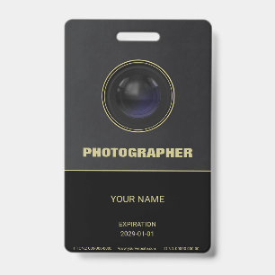 Camera Lens Badge ID Badge