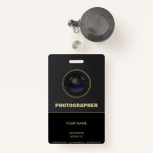 Camera Lens Badge ID Badge