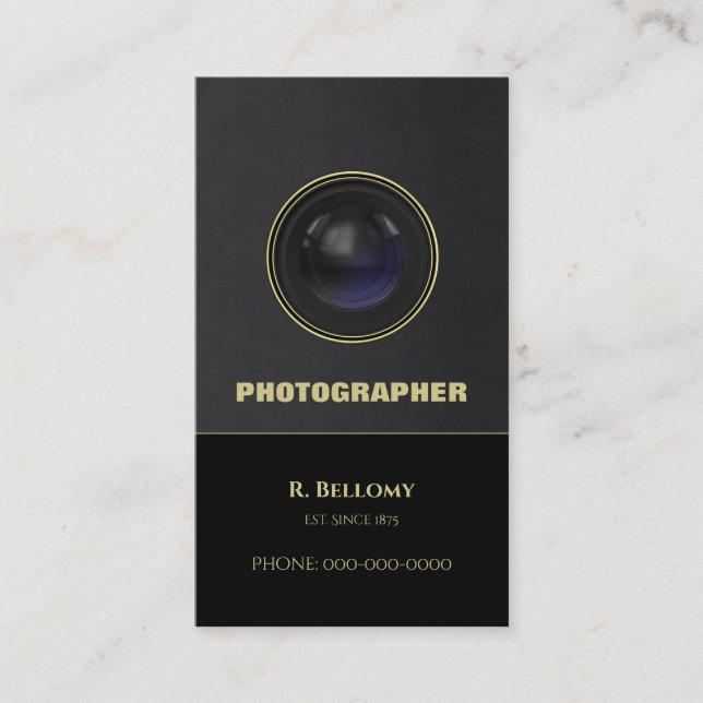 Camera Lens Business Card (Front)