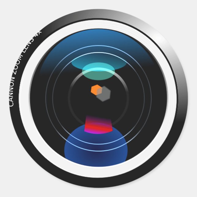 Camera Lens Classic Round Sticker (Front)
