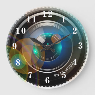 Camera Lens Large Clock