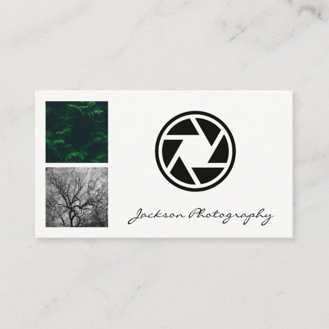 Camera Lens | Outdoor Natural Photography Business Card (Front)