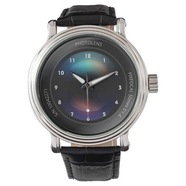 Camera Lens Photography Design Watch (Front)