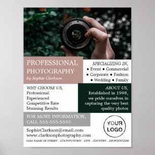 Camera Lens, Photography, Photographer Hire Poster