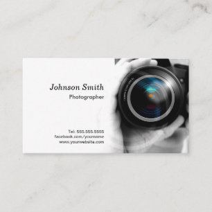 Camera Lens - Showcase Your Best Work on the Back Business Card